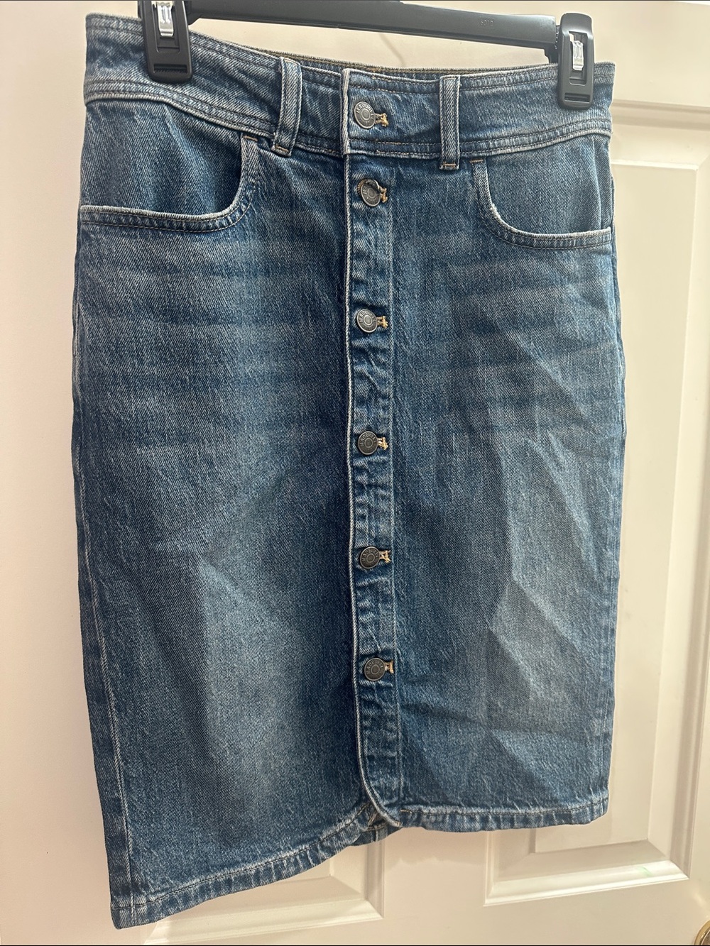 Madewell Woman’s size 24 US 0 Blue Denim Button-Front Jeans Skirt